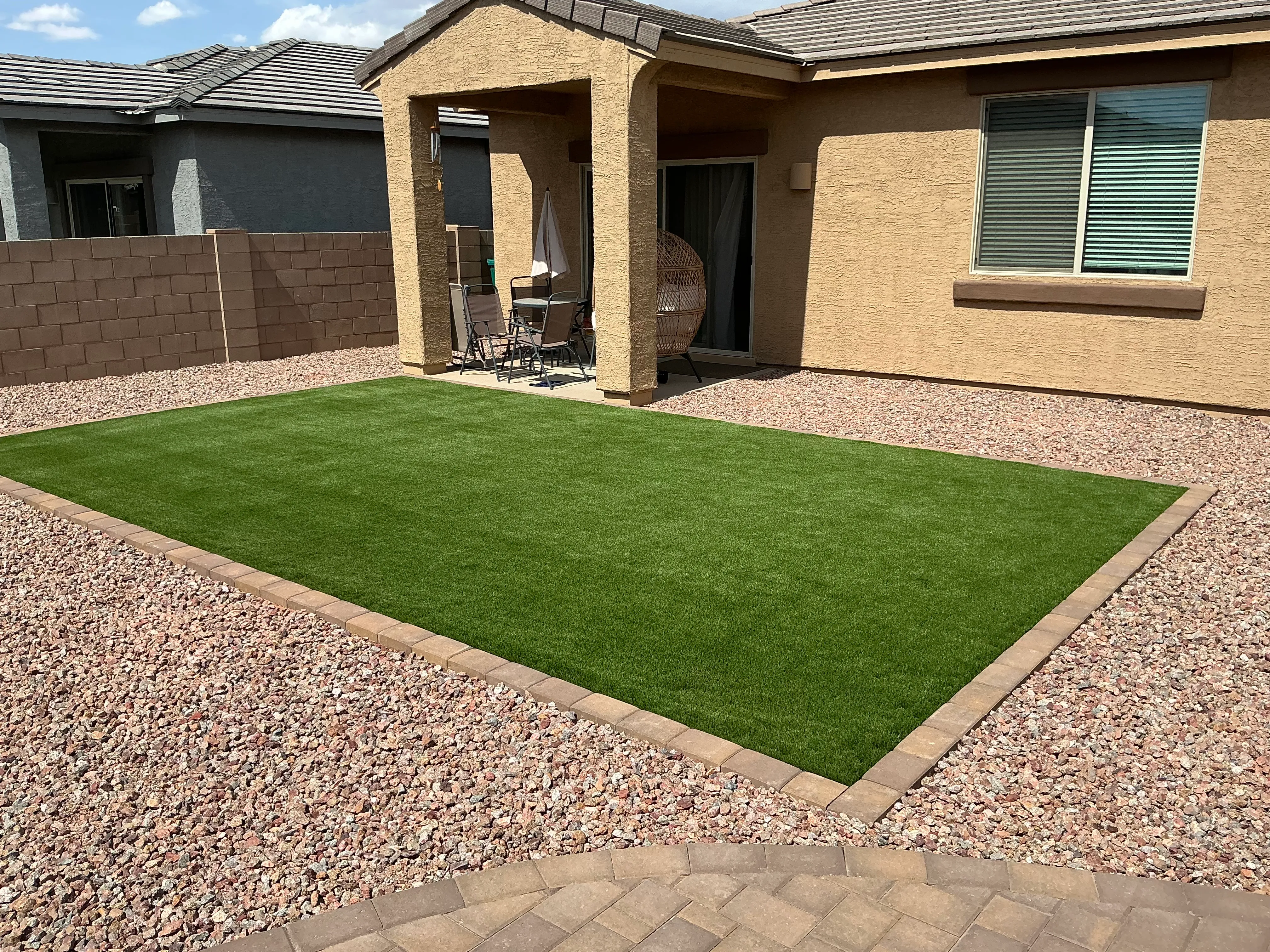 Custom desert landscape with native plantings in Tucson by Sorce Signature Outdoors